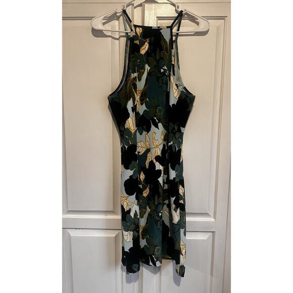 Boston Proper Size Medium Beyond Travel Shadow Florals High Neck Short Dress - Picture 4 of 14